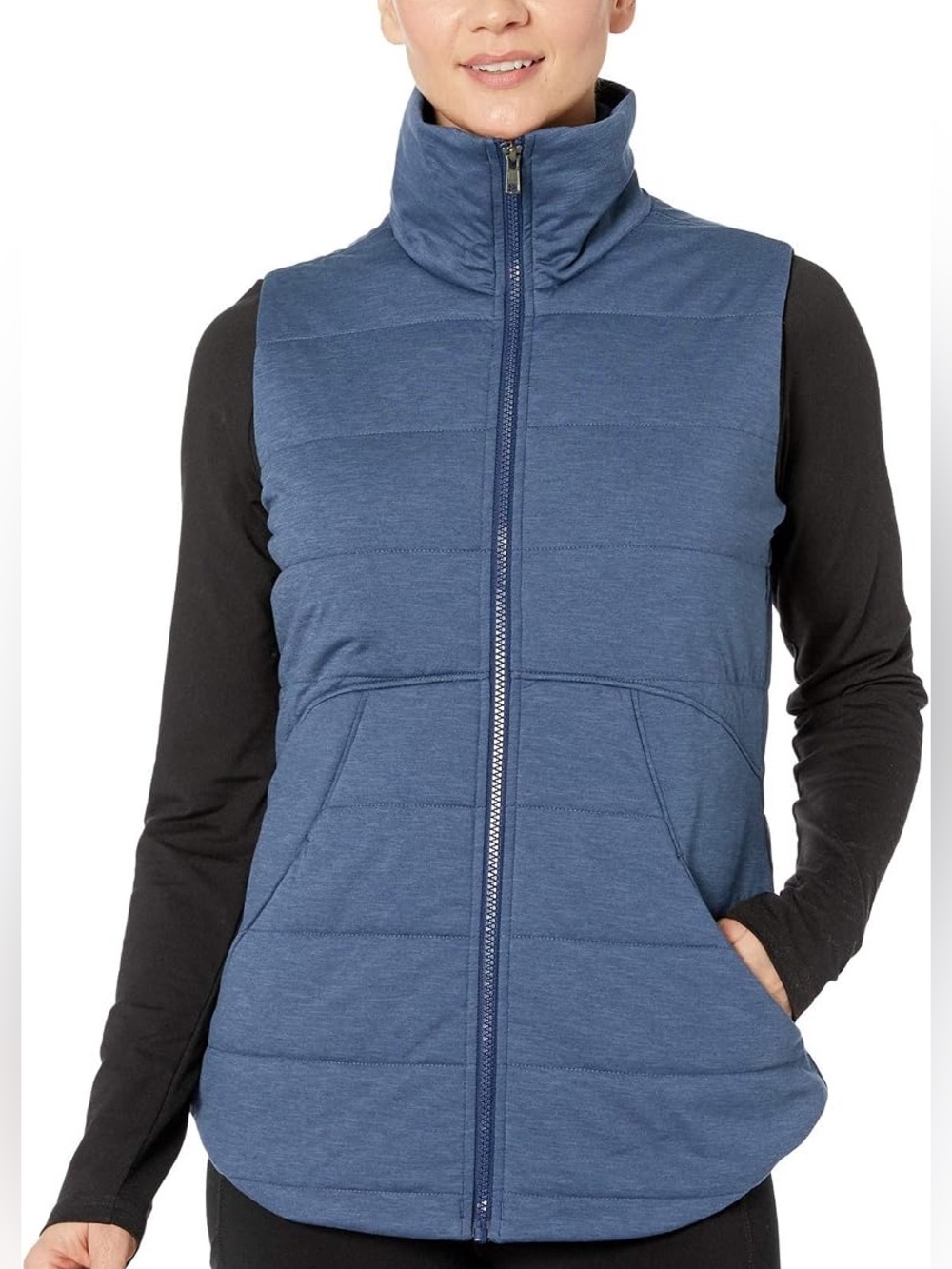 MARMOT Blue Visita Quilted Full Zip Insulated Vest Hiking Outdoors Gorpcore XS